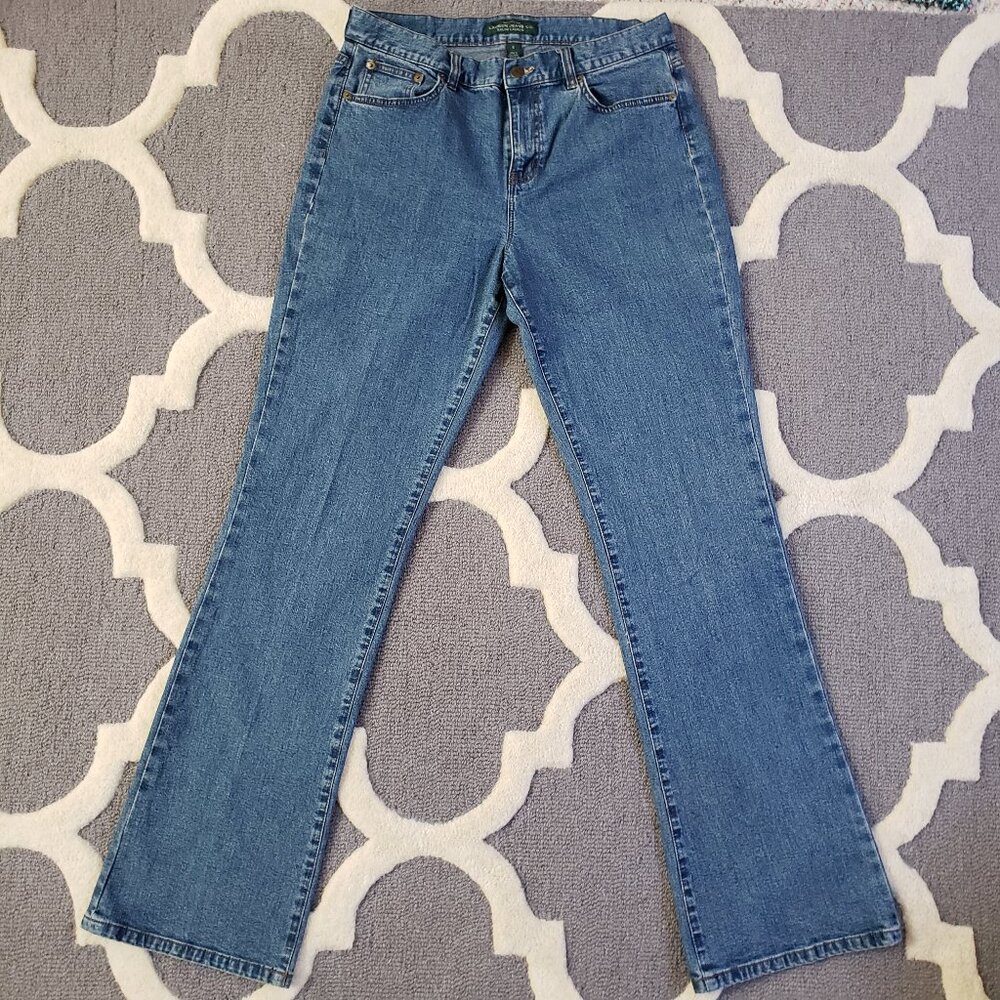 LRL Womens Bootcut Jeans 30" cargo back pocket